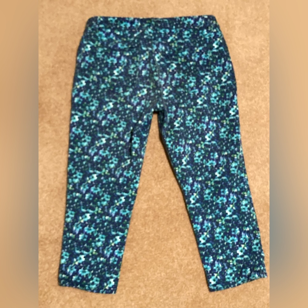 Blue print signature slim crop Capri pants